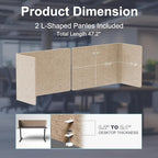 ERGO COLLECT Desk Privacy Panel, 2-in-1 Adjustable Acoustic Desktop Partition - Image 5
