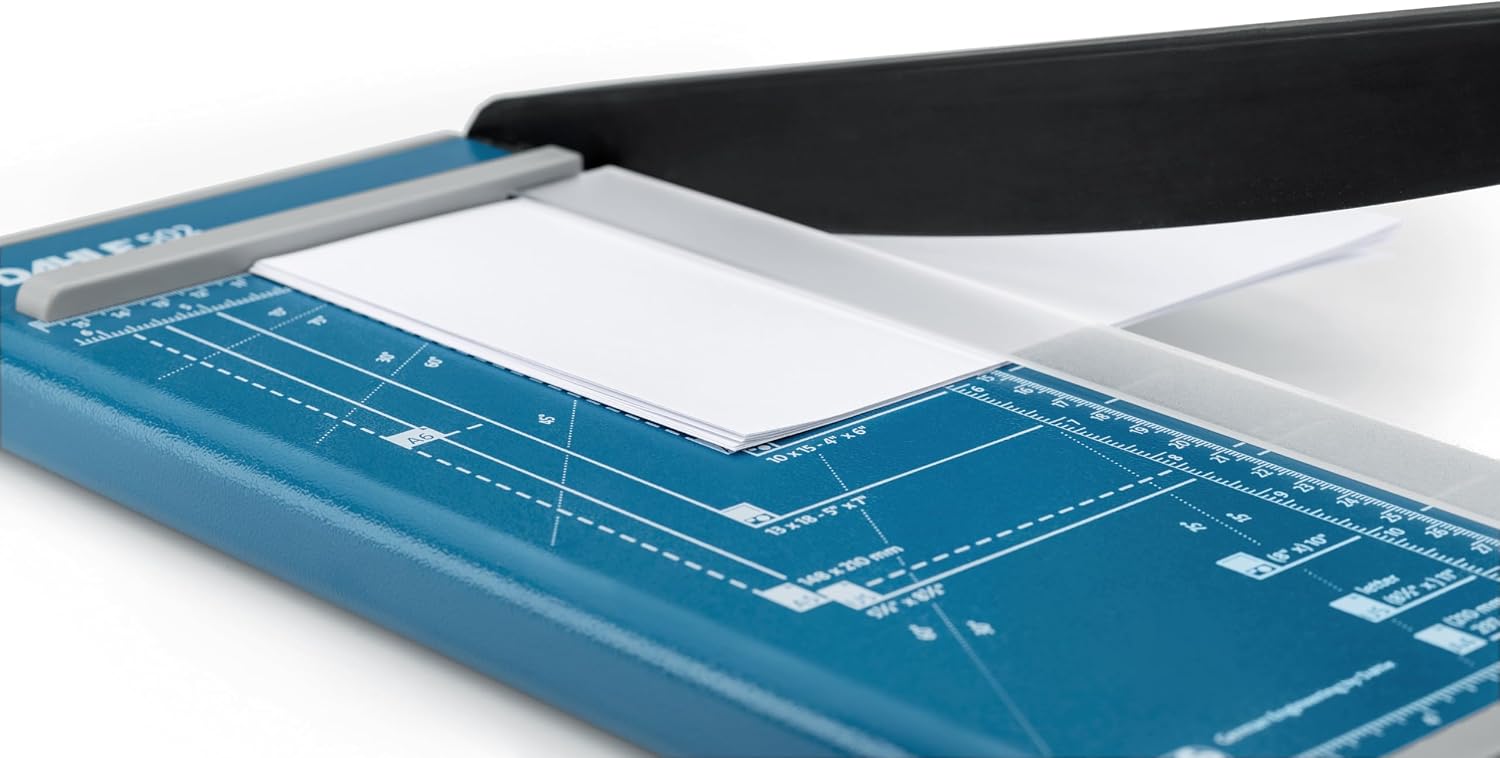 Dahle 502 Craft Creative A4 Self-Sharpening Stack Paper Guillotine Trimmer, Blue