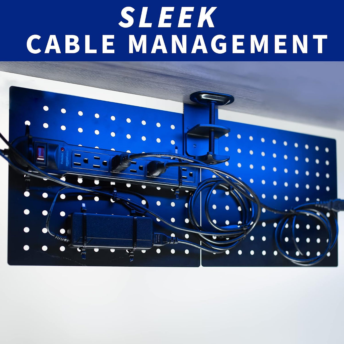 VIVO Clamp-on 12 x 20 in Desk Pegboard