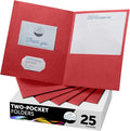 FILE-EZ Two-Pocket Folders, Textured Paper, Letter Size by FILE-EZ