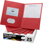 FILE-EZ Two-Pocket Folders, Textured Paper, Letter Size by FILE-EZ