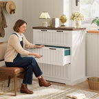 sedeta farmhouse 3 drawer file cabinet for home, main product view