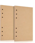 A5 6-Hole Lined Planner Inserts, 280 Pages, 5.6" x 8.3", 100gsm Paper | Not for 3 or 7 Ring Binders, Kraft Refill Paper for 6-Ring Binders, A5 Paper for Planners, Diaries, Journals, Organizers