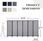 Upgrade Version Room Partition and Divider, Freestanding Rolling Dividers - Image 2