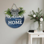 VPDTVK Welcome Sign for Front Door, Rustic Welcome Door Sign Outdoor Wreaths - Image 6