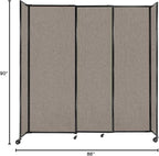 Versare Straightwall Sliding Portable Wall Partition | Freestanding Office - Image 7
