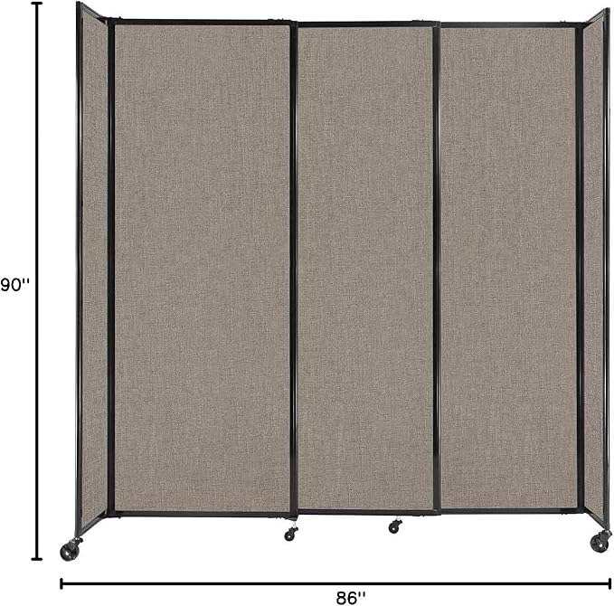 Versare Straightwall Sliding Portable Wall Partition | Freestanding Office - Image 7