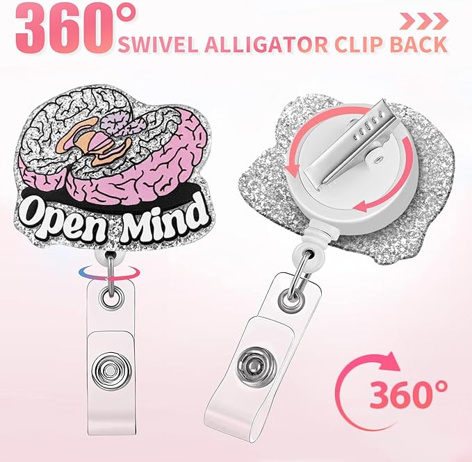 Aoryalps Open Mind Retractable Badge Reel Holder Retractable - Image 4