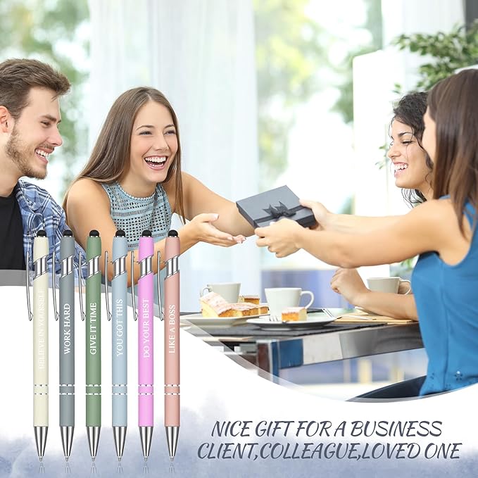Zonon 12 Pcs Inspirational Pens Bulk Funny Ballpoint Pen - Image 7