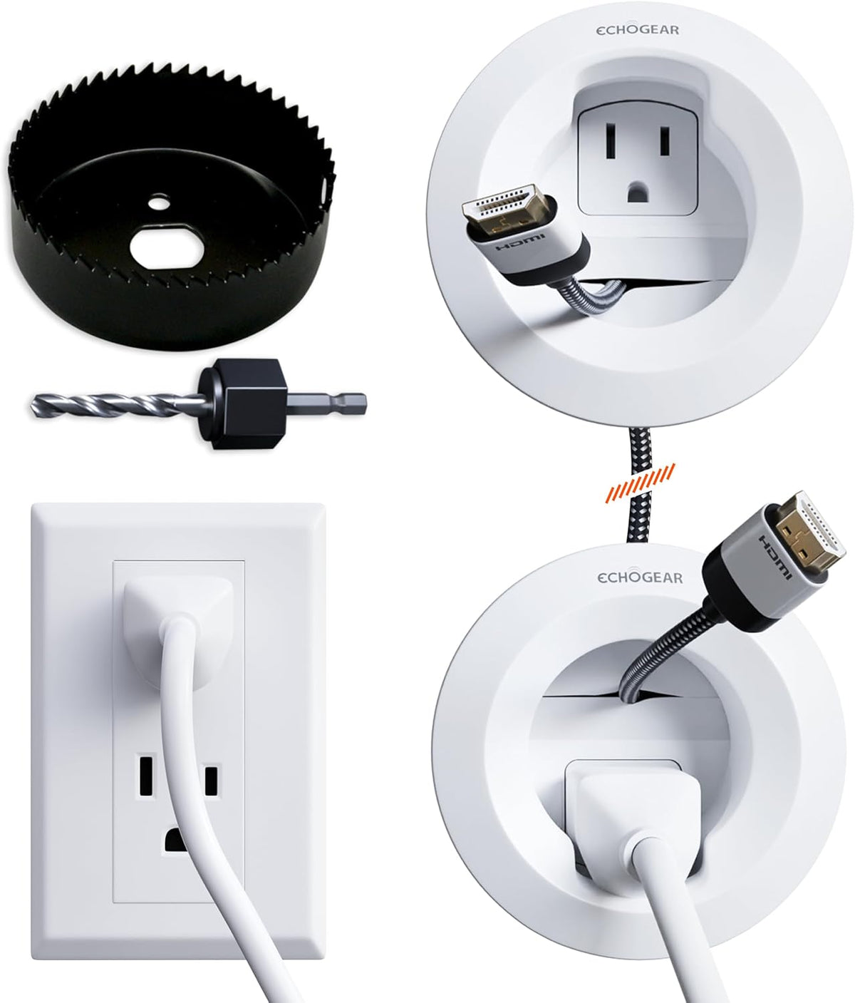 ECHOGEAR in-Wall Cable Management Kit