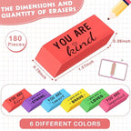 Yaomiao 180 Pcs Inspirational Erasers - Image 2