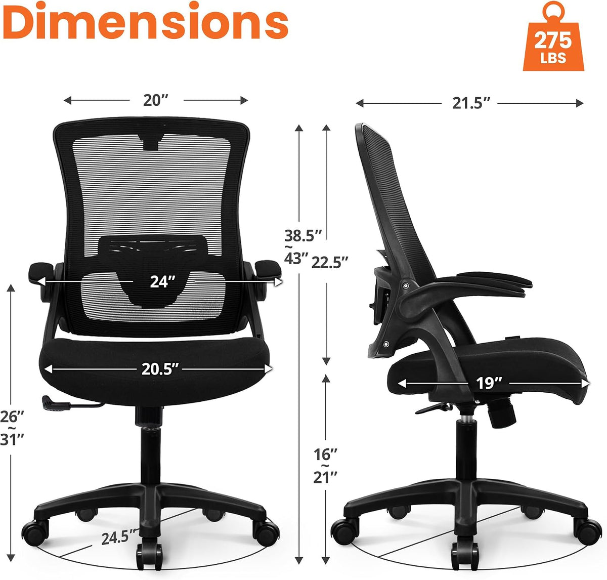 neo chair office desk chair high back mesh shown in use