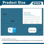 Two Pocket Folders, PANDRI 30 Pack 2 Pocket Folders, Letter Size Paper File - Image 2