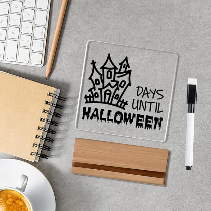 Halloween Countdown Acrylic Sign, Funny Halloween Countdown Advent Decorations - Image 4