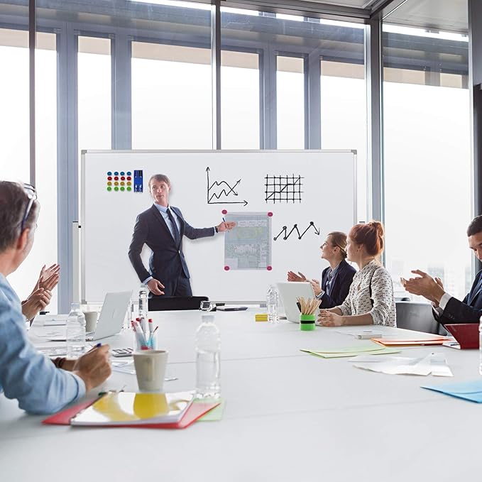 Max-officoo Mobile Whiteboard 72"x40" Magnetic Dry Erase White Boards on Wheels - Image 3