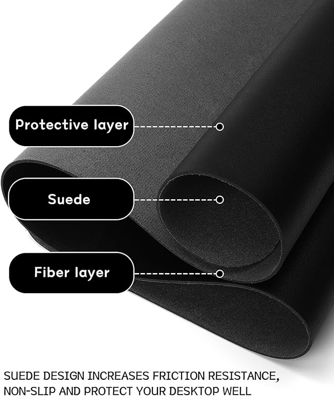YSAGi Non-Slip Leather Desk Pad Long Size, Waterproof Laptop Computer Desk - Image 3