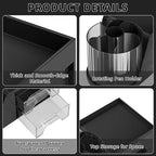 Marbrasse Desk Organizer with 2 Drawer, 360°Rotating Pen Holder, Desk - Image 5