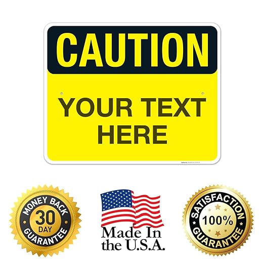 Custom Caution Sign, OSHA Sign, 24x30 Inches, Rust Free .063 Aluminum, Fade - Image 8