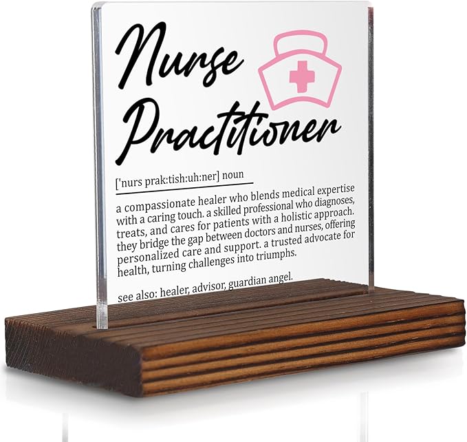 Nurse Practitioner Gifts, Thank You Appreciation Desk Sign by Pariveca