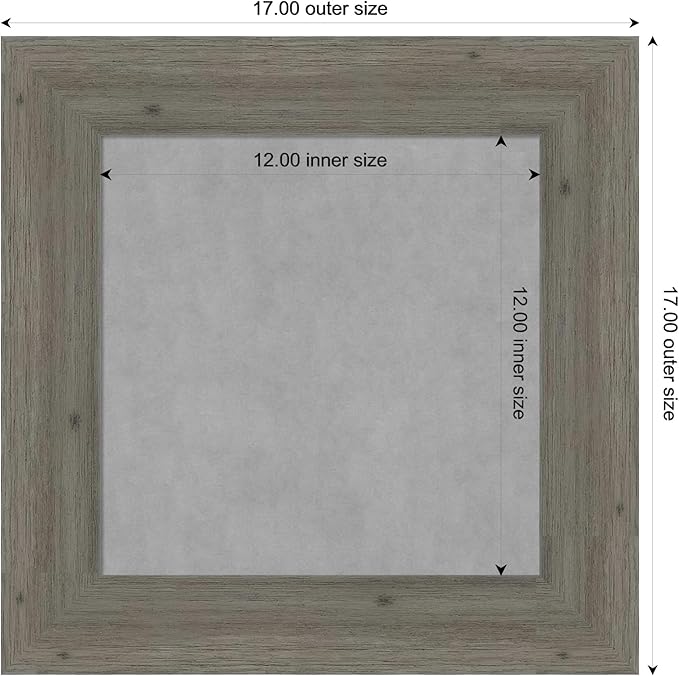 Amanti Art Grey Framed Magnetic Board 17x17 X-Small Vision Board - Image 4