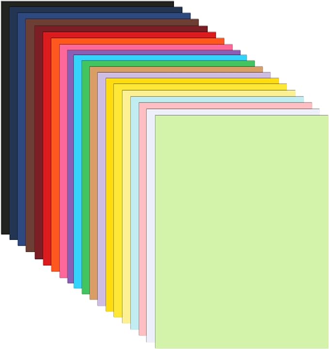 Guakicae 40 Sheets Colored Cardstock 8.5 x 11 Craft Paper, 20 Assorted Colors by Guakicae