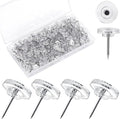 300Pcs Clear Push Pins，Flat Thumb Tacks by acDesign