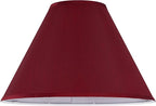 GO&SO 2Pcs Large Lamp Shades Burgundy Fabric Lampshade, 6.5" Top x 16.3" Bottom - Image 8