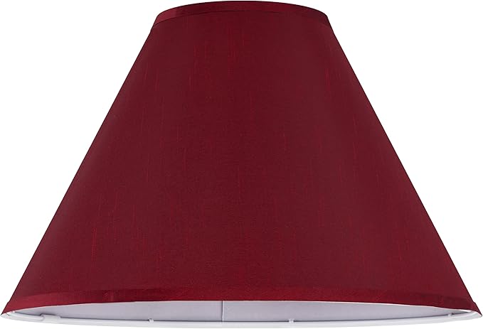 GO&SO 2Pcs Large Lamp Shades Burgundy Fabric Lampshade, 6.5" Top x 16.3" Bottom - Image 8