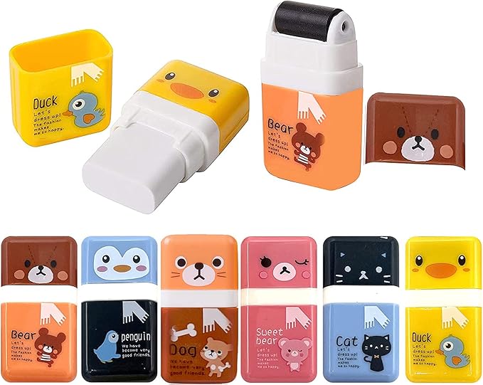 Performore 6‑Pack Animal‑Theme Cute Pencil Erasers - Image 2