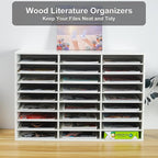 PAG Mail Sorter Organizer, Wood Literature Organizer, Student Mailbox - Image 3