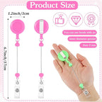 50 Pcs Colorful Beadable Badge Reel, Retractable Clips Holder Beaded Blank Bars - Image 2