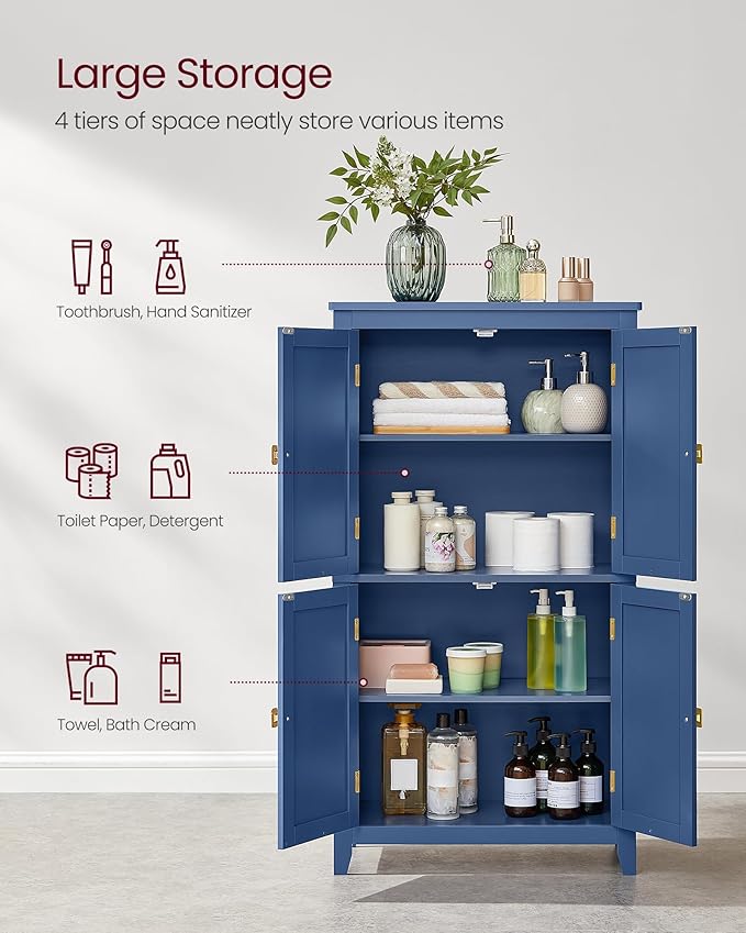 VASAGLE Floor Storage Cabinet, Freestanding Storage Unit - Image 5