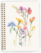JWVK Vintage Wild Flower Botanical Plant Notebook 06, Rustic Spring Floral by JWVK