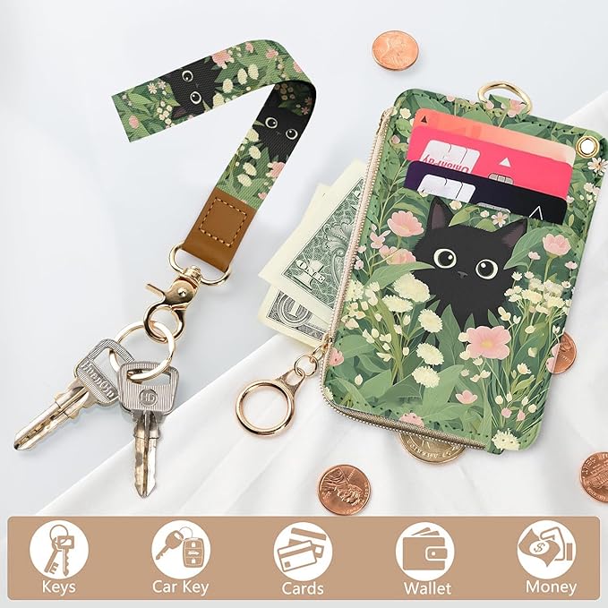 bolimoss Black Cat Lanyard Wallet - Image 4