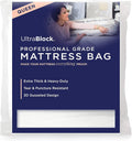 Ultrablock Mattress Bags for Moving or Storage – 6 Mil Plastic Cover, Tear and Puncture Resistant, Non-Slip Grip, Extra Thick Queen Size Bag
