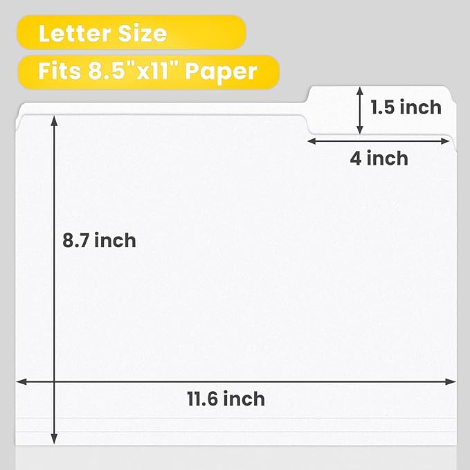 SUNEE File Folders, 30 Pack Manilla Folders 8.5 x 11, Colored File Folders Home - Image 2