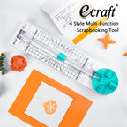 Paper Trimmer Craft Paper Cutter-4 Style Multi-Function Scrapbooking Tool & Paper Corner Rounder Punch-3 in 1 (R4mm R7mm R10mm)