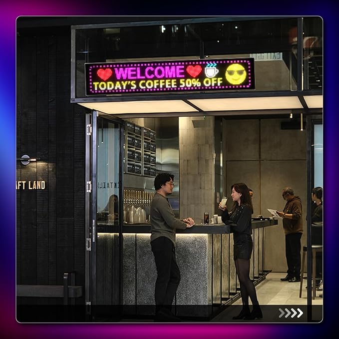 Large Programmable LED Sign, P5 Resolution Indoor Store LED Sign, - Image 2