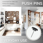 150 PCS Flat Black Push Pins for Wall Clear Thumb Tacks for Walls Flat - Image 5
