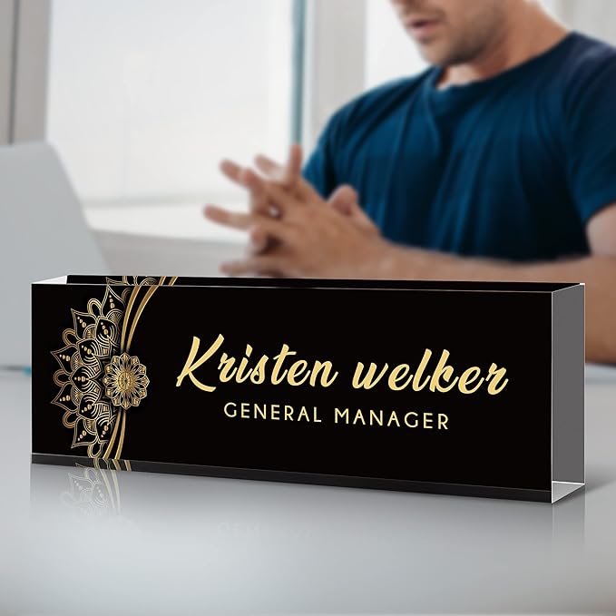 SalaGraphics Desk Name Plate Personalized, Custom - Image 2