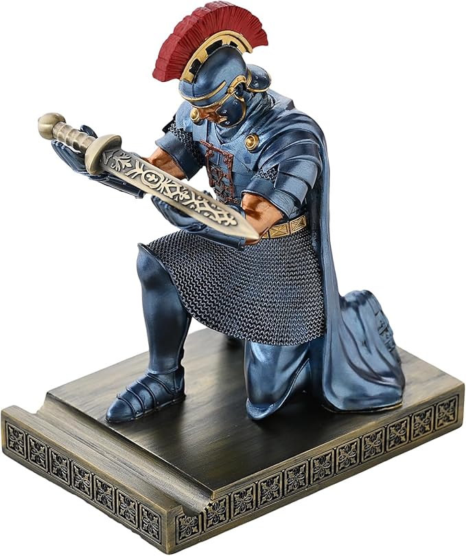 CYXStar Roman Praetorian Prefect Warrior Knight Pen Holder Desk Ornament Resin by CYXStar