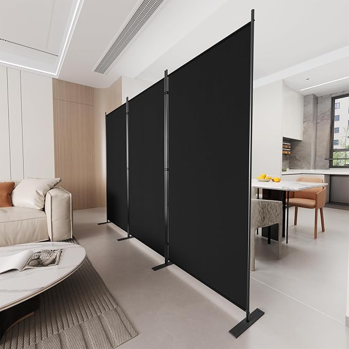 C-Hopetree 3 Panels Room Divider, 6 Ft Tall Indoor Folding Privacy Screen by C-Hopetree