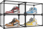 KOKOIN Magnetic Side Open Transparent Plastic Storage Shoe Box Clear Shoe by KOKOIN