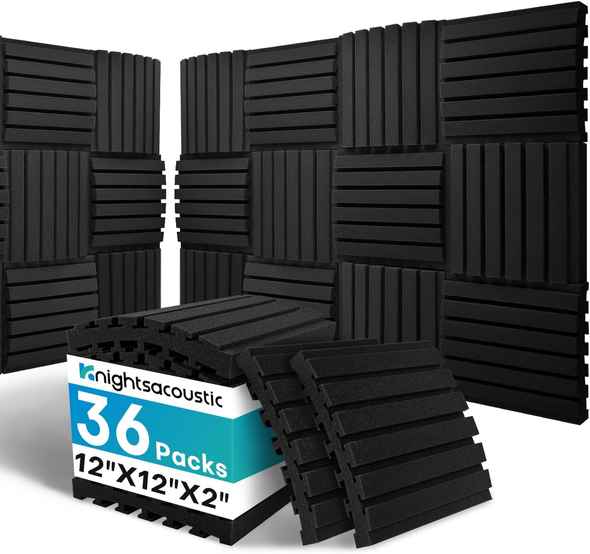 36Packs Curved Sound Proof Foam Panels