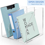 WYFHLPMMA Acrylic Paper Tray Stackable Letter Organizers, Desk A4 File Holder - Image 6