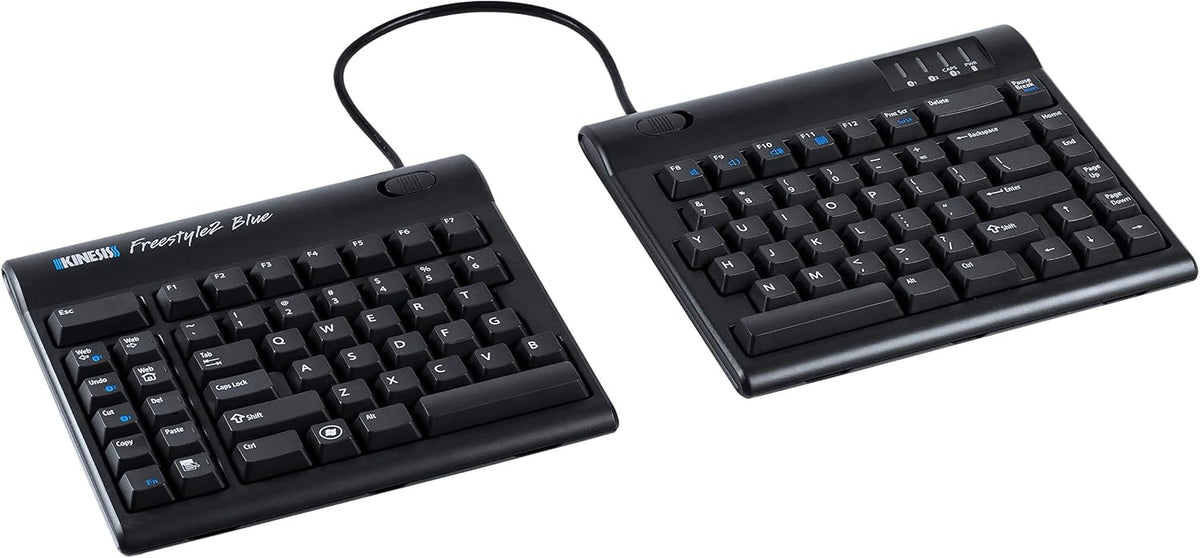 KINESIS Freestyle2 Blue Wireless Ergonomic Keyboard for PC (9" Separatio...