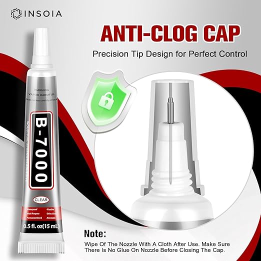 B7000 Rhinestone Glue Clear 16 PCS 15ml – Strong Transparent No Trace Jewelry - Image 6