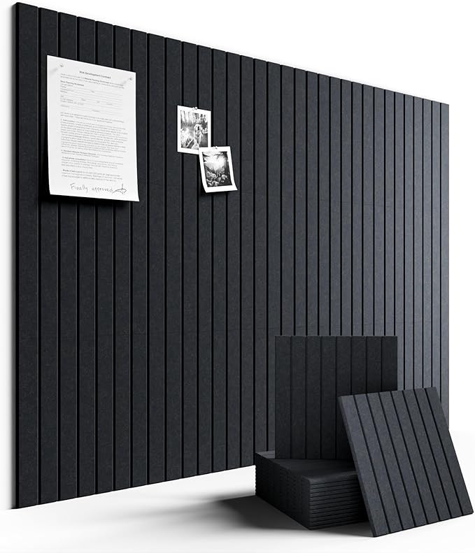 Fluxynara Large Felt Bulletin Board 48" x 36" Cork Board Alternative-12 Pack by FLUXYNARA