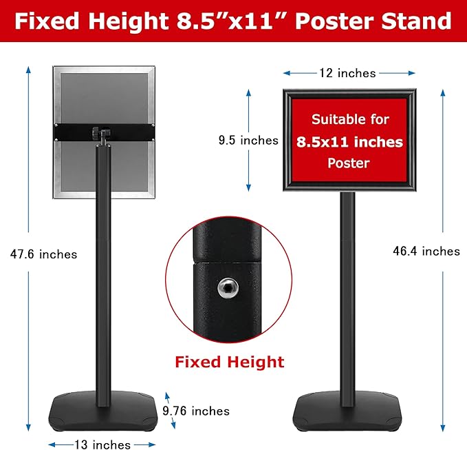 VAIIGO Heavy Duty Sign Holder Stand 8.5x11 Inch - Image 3