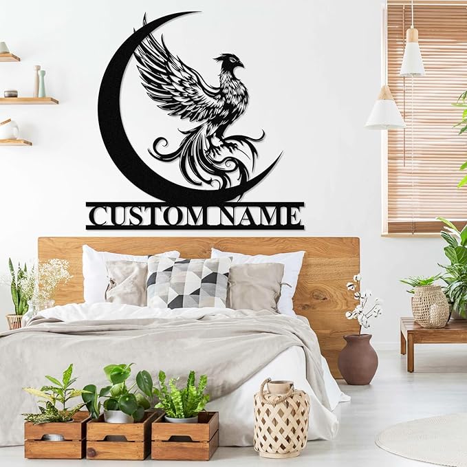 Dyoart Custom Phoenix Metal Sign | Personalized Last Name Signs | Phoenix Wall - Image 3